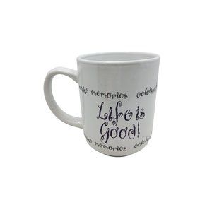 vintage greenbrier international ceramic life is good coffee mug
